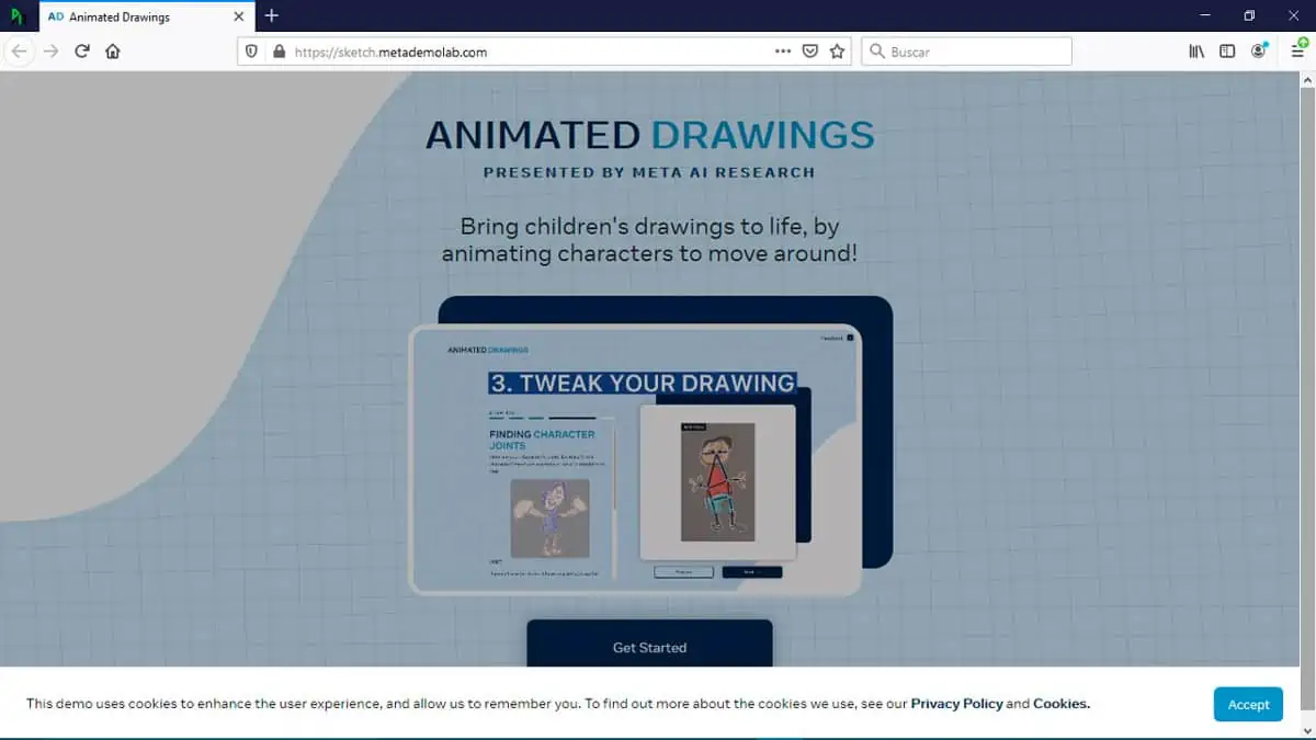 Acceder al sitio para animar los dibujos con la herramienta de meta