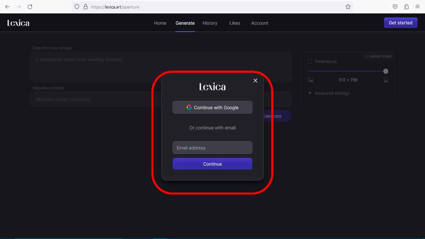 acceder a Lexica